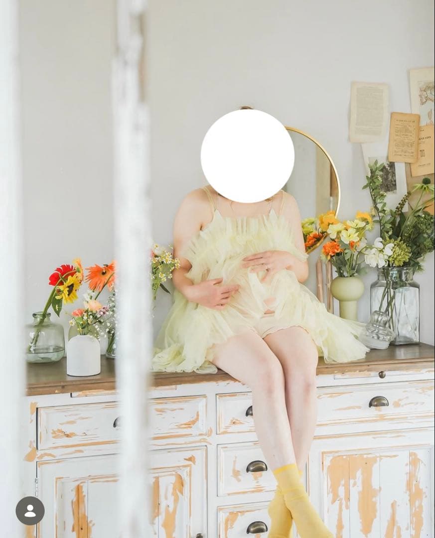 【新品未使用】J1U チュールボリュームフリルアシンメトリーキャミ