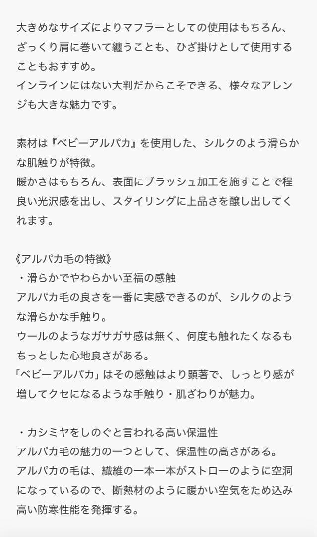 【ギフト】THE INOUE BROTHERS 別注 アダムエロペ 大判マフラー