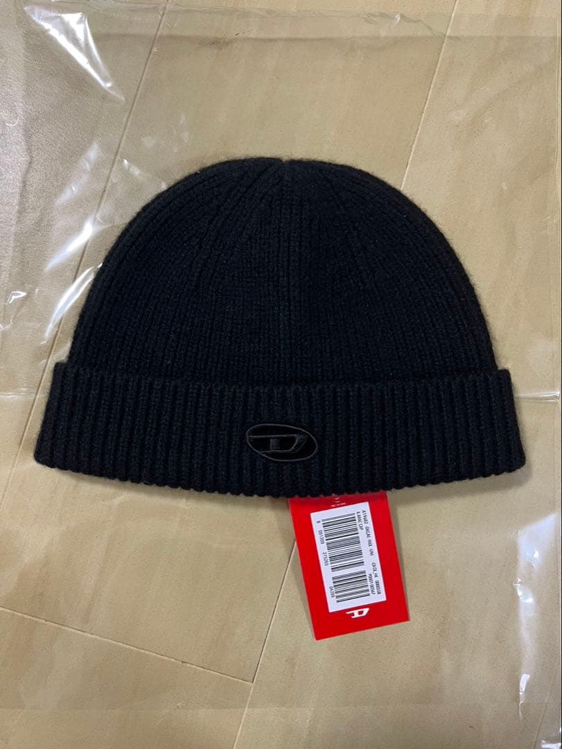 DIESEL 黒 ニット帽 男女兼用
