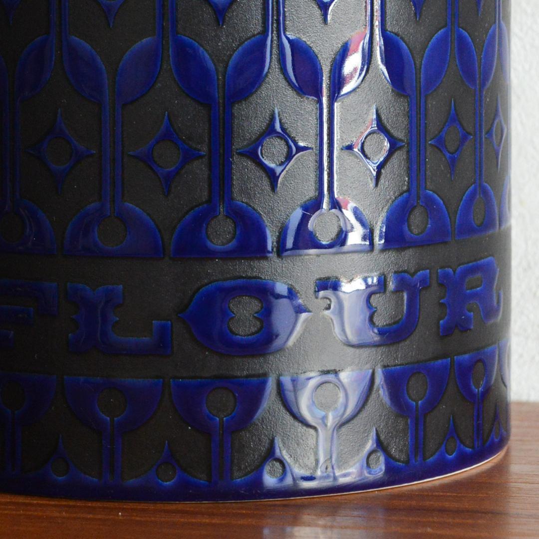 ホーンジー flower キャニスター HEIRLOOM ミッドナイトブルー　L