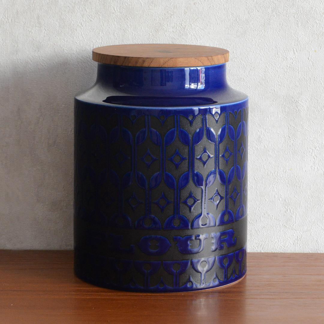ホーンジー flower キャニスター HEIRLOOM ミッドナイトブルー　L
