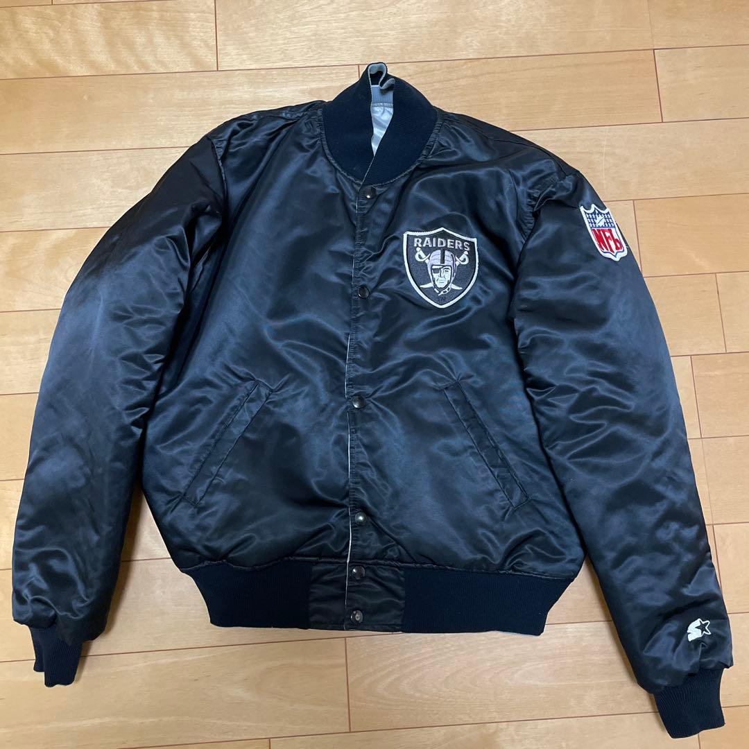 RAIDERS NFL スタジャン シルバー　ブラックのリバーシブル