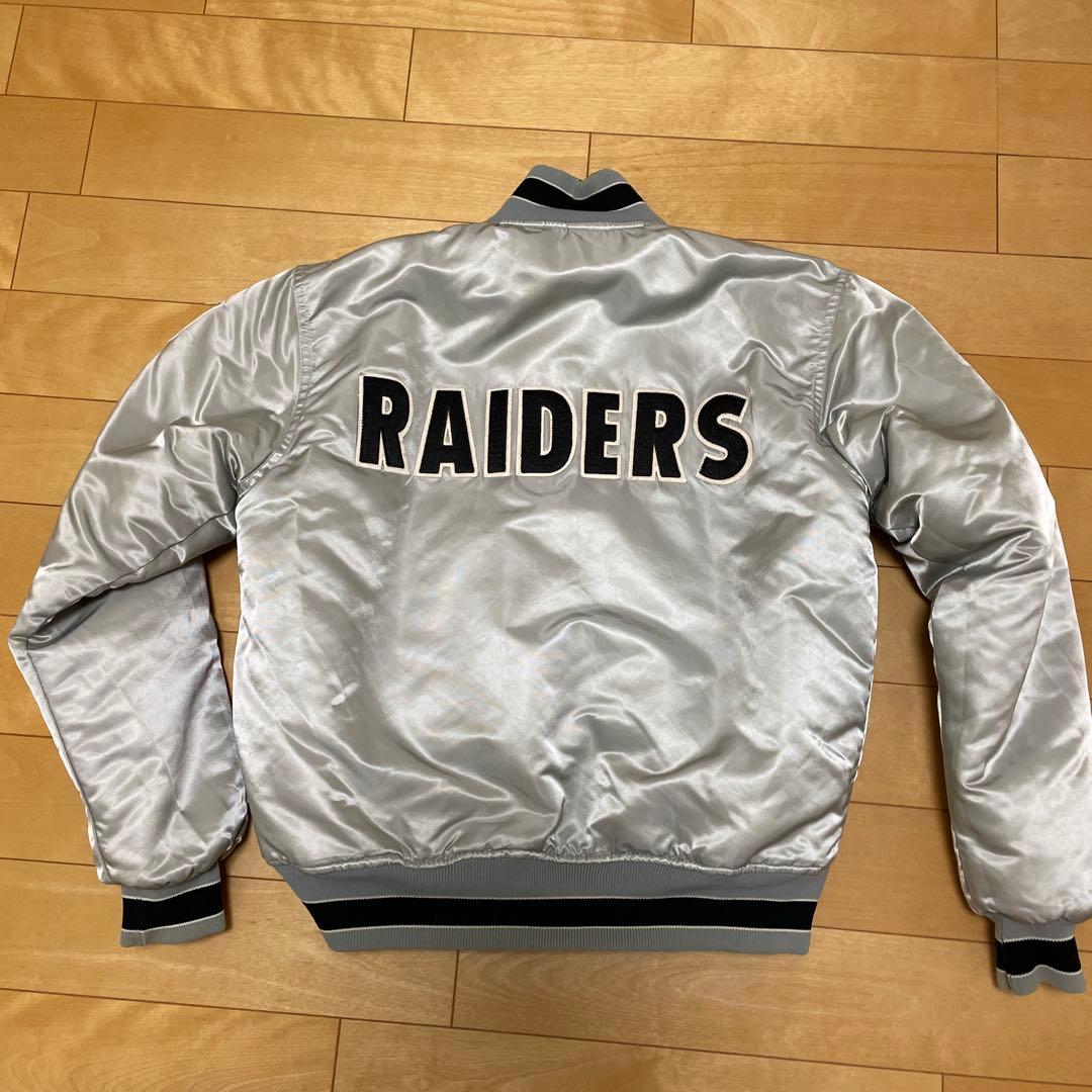 RAIDERS NFL スタジャン シルバー　ブラックのリバーシブル
