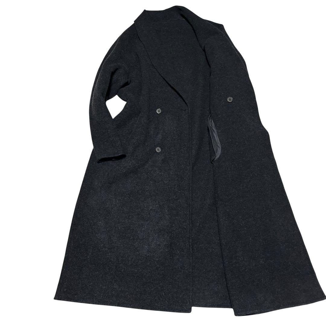 極美品 23AW LIDNM SHAWL COLLAR REVER COAT L