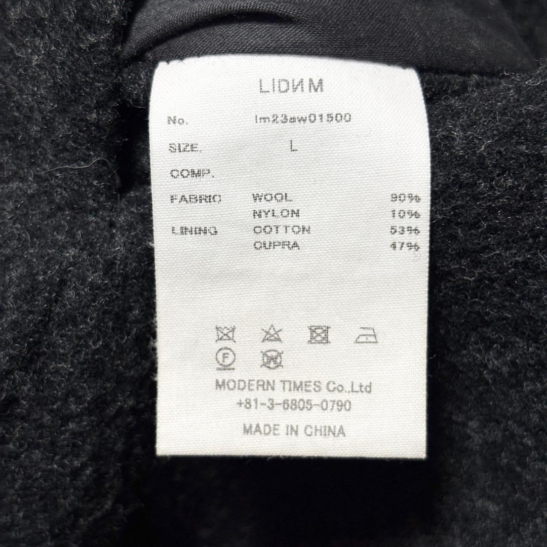 極美品 23AW LIDNM SHAWL COLLAR REVER COAT L