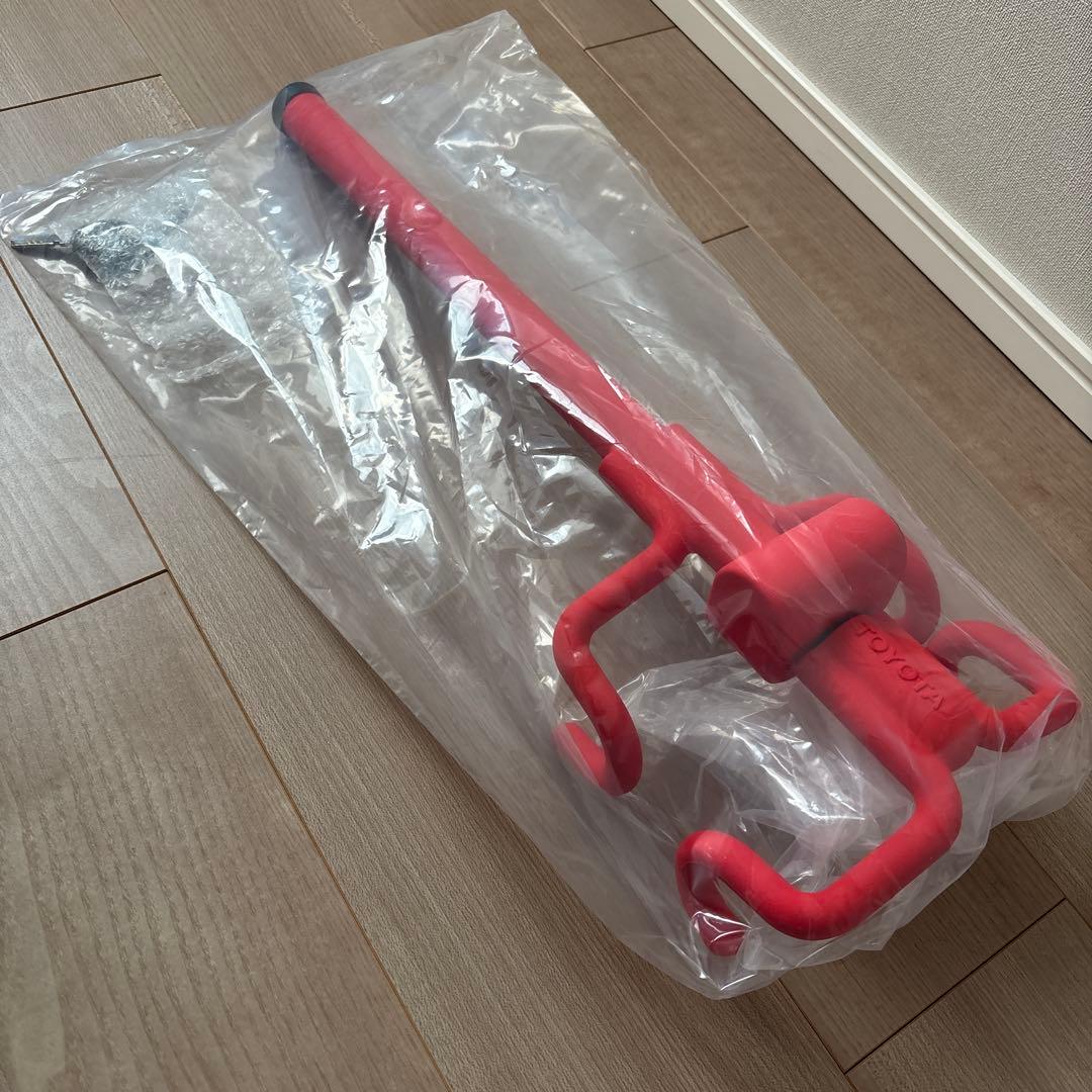 TOYOTA トヨタ純正ハンドルロック ステアリングロック 赤 鍵付き