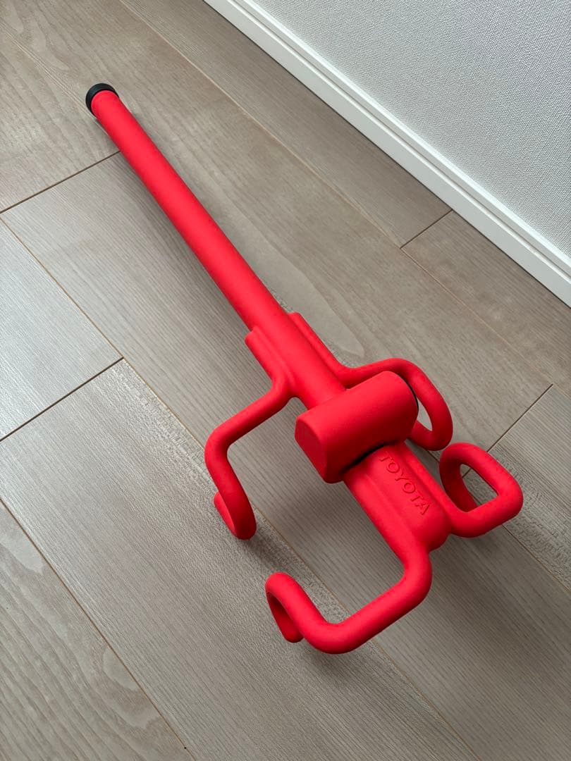 TOYOTA トヨタ純正ハンドルロック ステアリングロック 赤 鍵付き