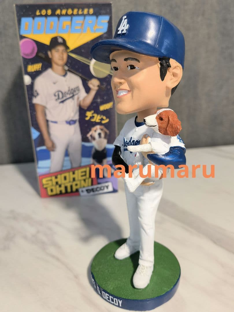 [本物]8月28日来場者限定 大谷翔平&デコピン ボブルヘッド ドジャース ⑥
