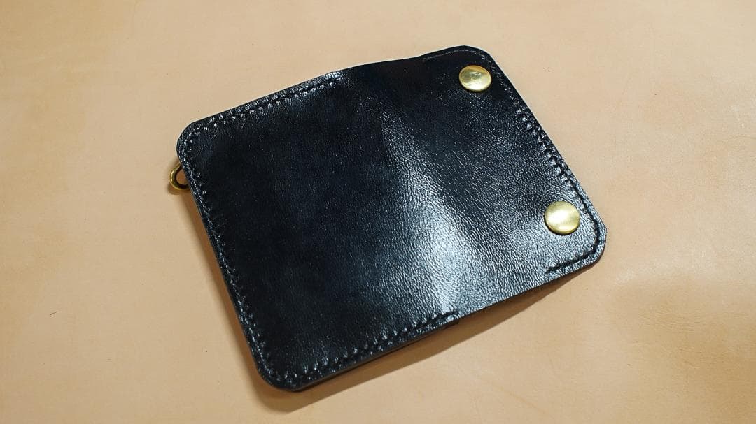 トラッカーウォレット ヘビタン タンニン鞣し 馬革 手縫い ホースレザー