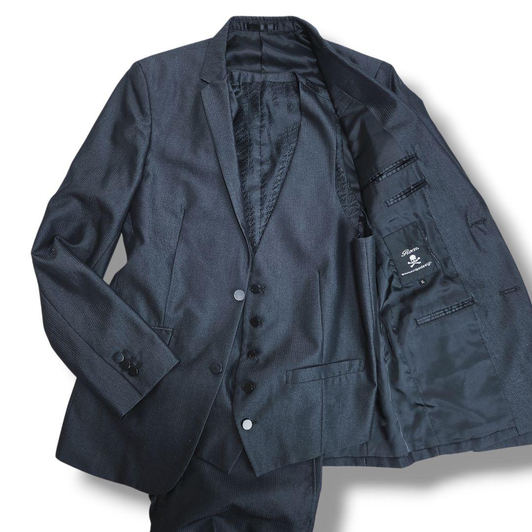 希少 Roen ロエン semanticdesign スーツ LL 黒 3ピース