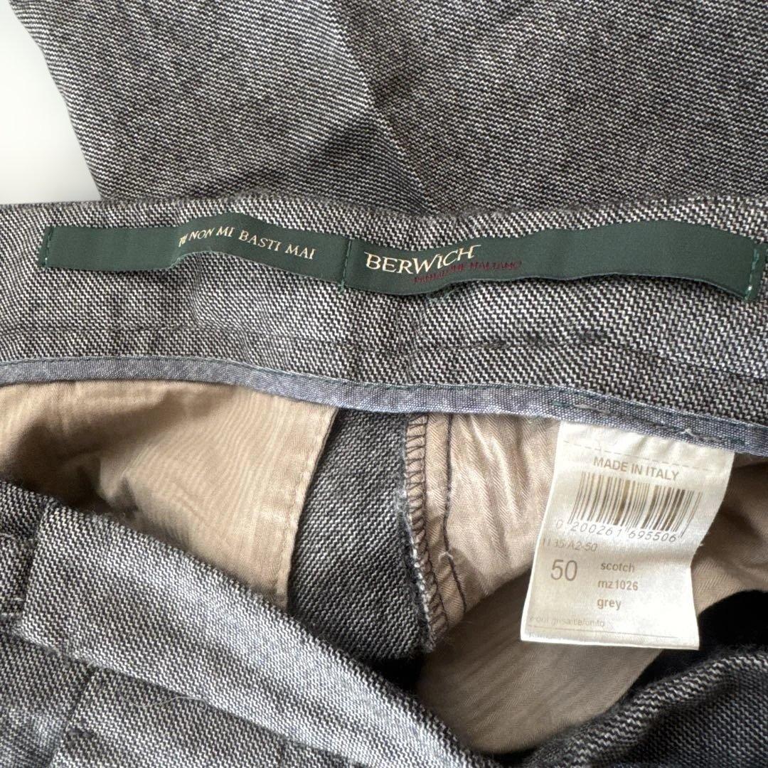 ベルウィッチBERWICH スコッチ　グレー スラックス 50