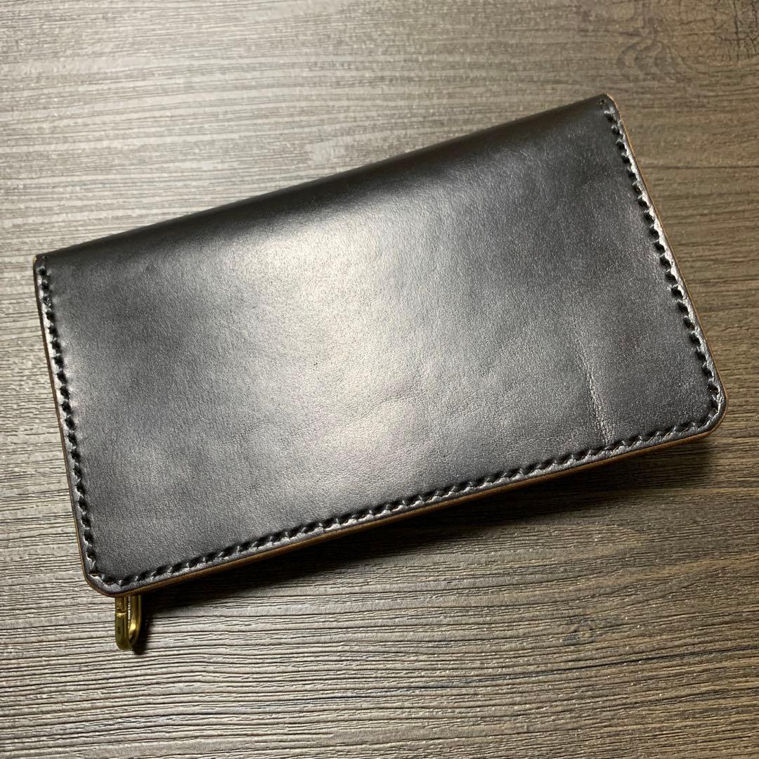 トラッカーウォレット　ミドル　クロムエクセル　スタッズ　レザークラフト