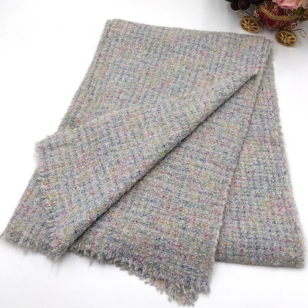 シャネル❤パステルカラー マフラー❤グレー