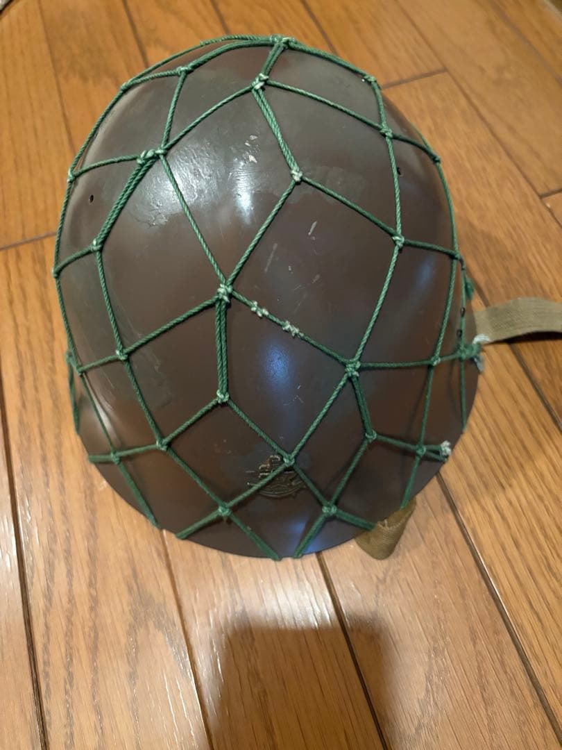 あ*ど様 ブラウン ヘルメット グリーンネット付き