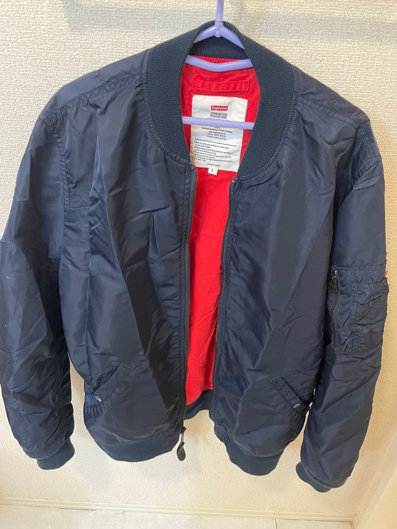 MA-1スタイル ネイビー ジャケット　supreme