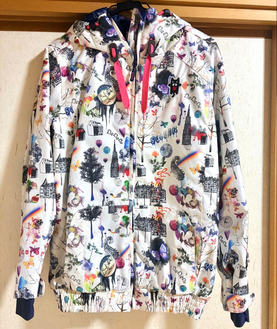 【ほぼ美品】ScoLar スノーボード ウェア 上下　セット スカラー M 総柄