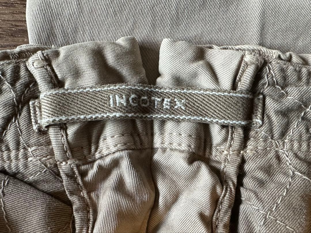 INCOTEX SLACKS チノ カーキ サイズ31 新品未使用 裾未処理