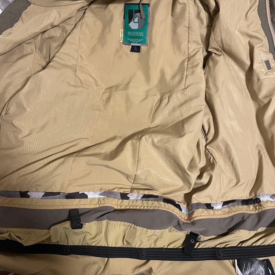Burtonバートンスキーウェアスノーボードジャケットパーカーフード付カーキ希少