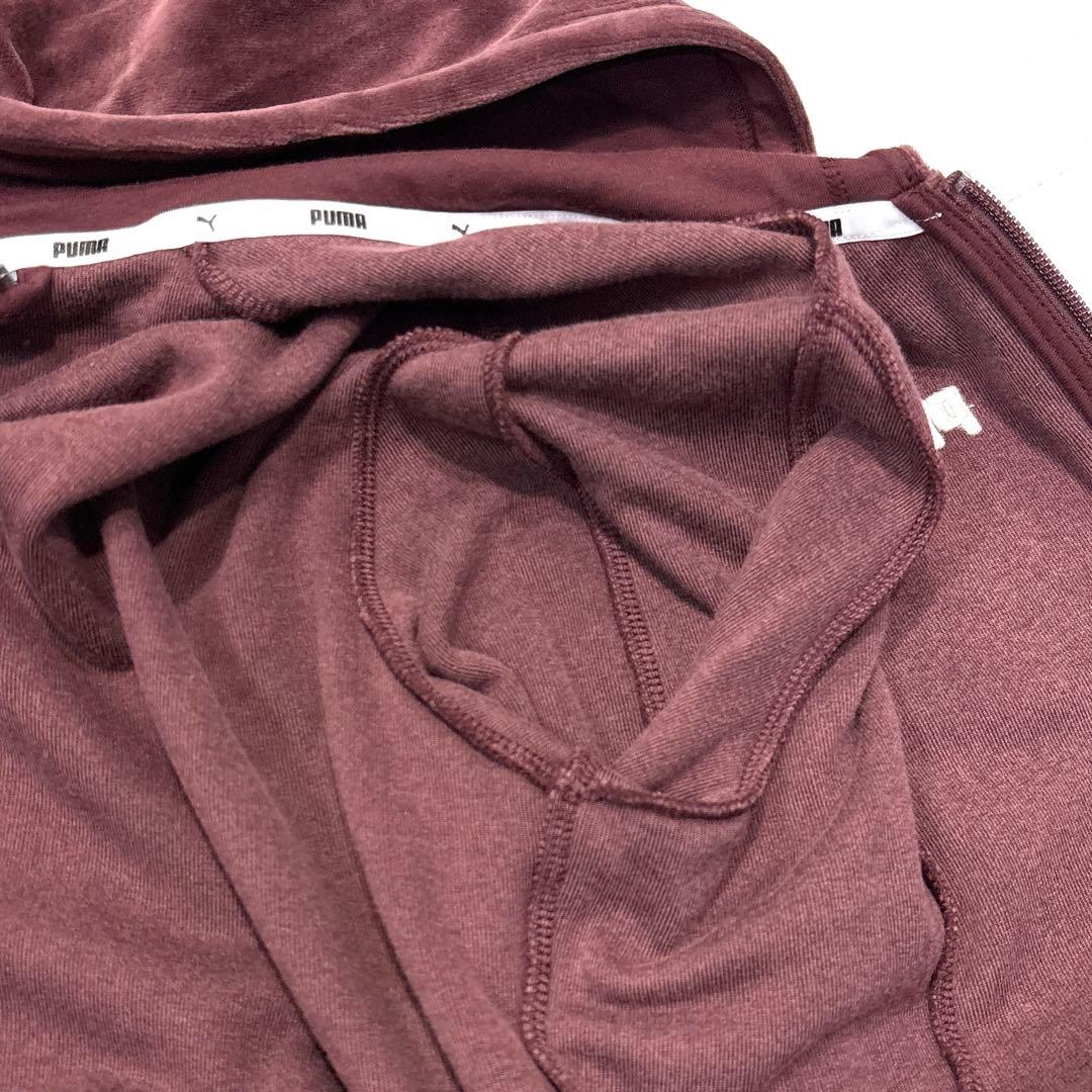 専用【レディースXL】 プーマ　セットアップ　パーカー　パンツ　ベロア　エンジ