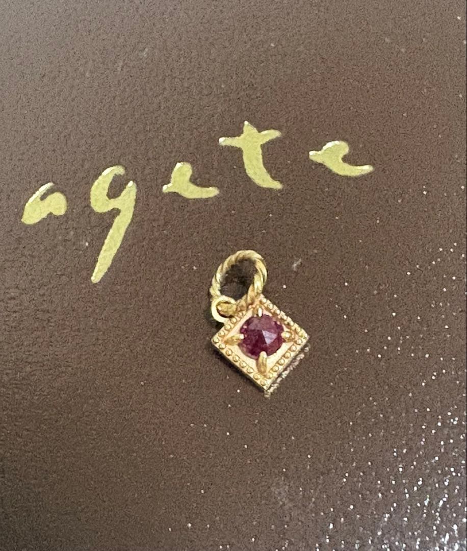 agete K10ルビーチャーム