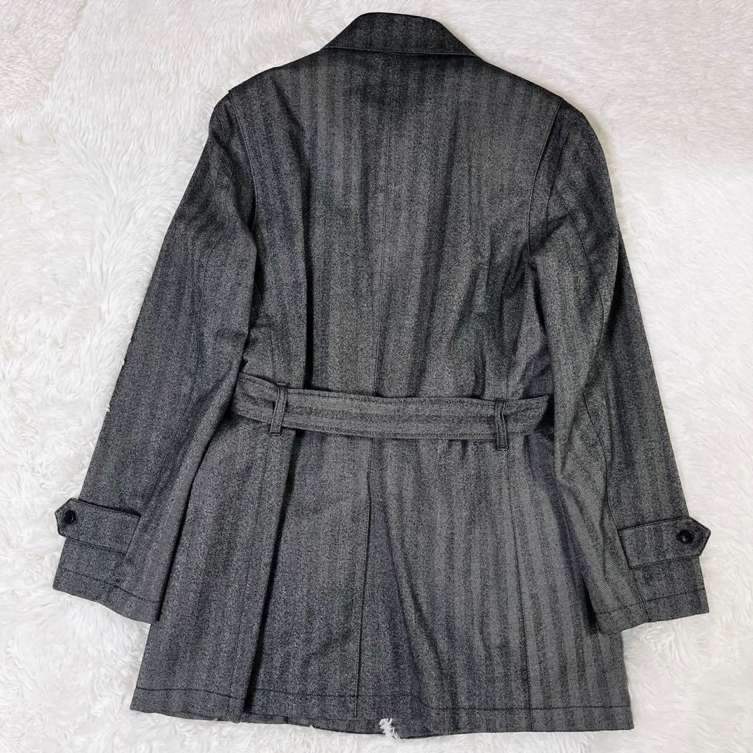 赤タグ タケオキクチ ヘリンボーン カシミヤ チェスターコート 大きいサイズ 4