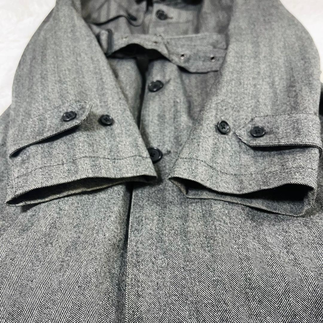 赤タグ タケオキクチ ヘリンボーン カシミヤ チェスターコート 大きいサイズ 4