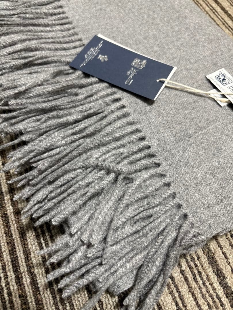 k*i様 JOHNSTONS ジョンストンズ マフラー大判プレーンスカーフ　グレ