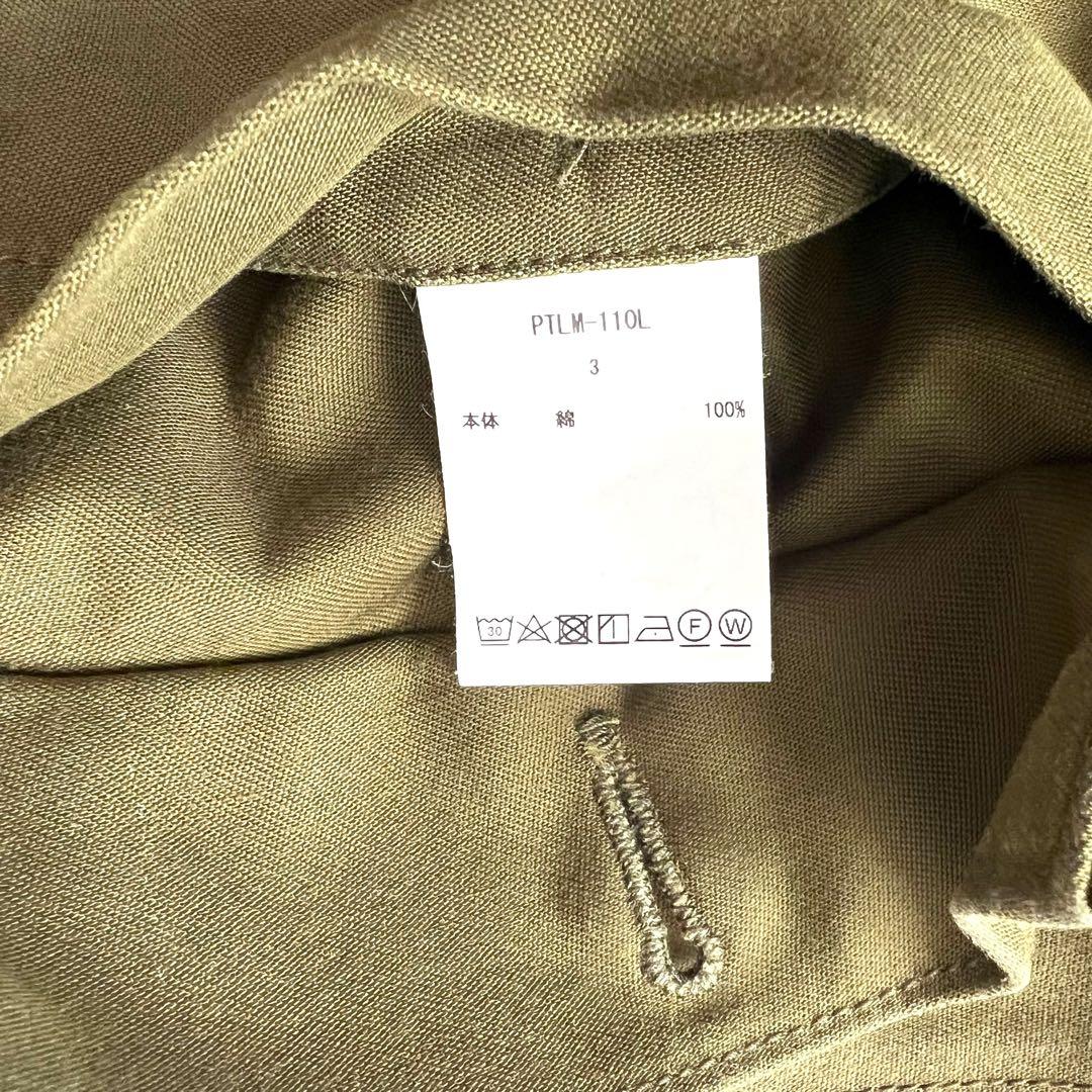 CIOTA スビンコットン バックサテン ベイカー パンツ 3 カーキ