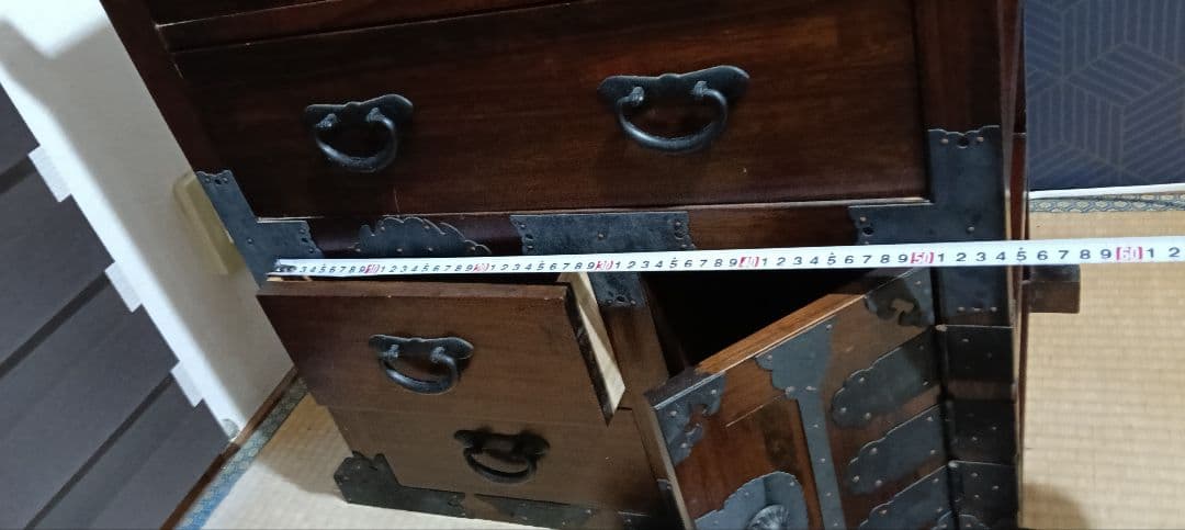 民芸　和箪笥 4引き出し扉付き