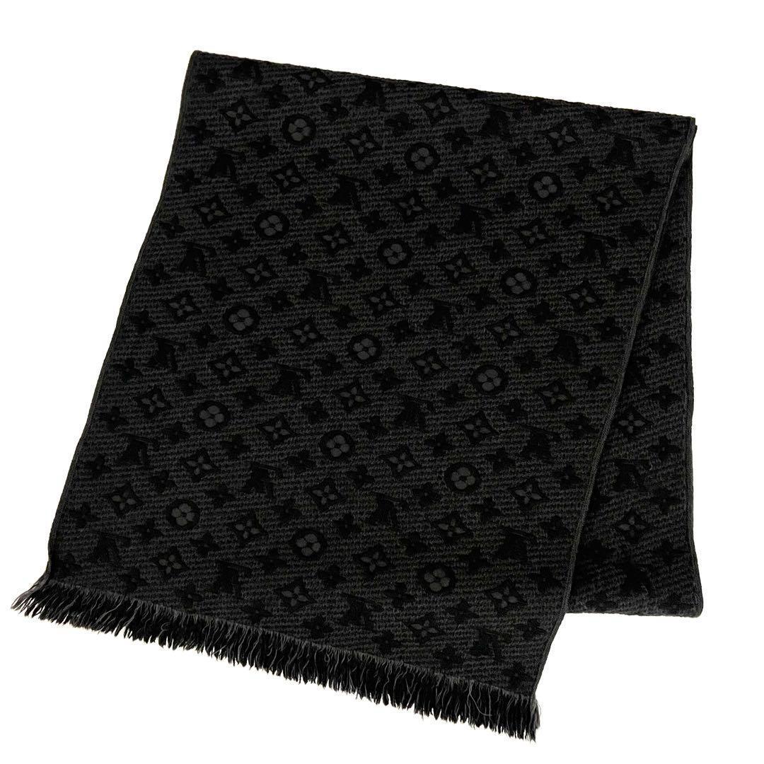 極上美品✨箱付ルイヴィトン マフラー モノグラム エシャルプクラシック黒ブラック