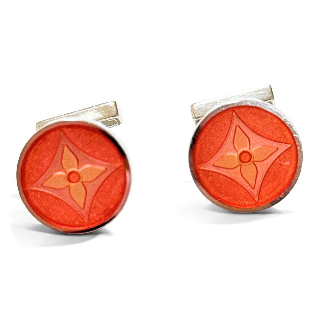 【超美品】ルイヴィトン ブトンドゥ マンシェット フルール モノグラム カフス