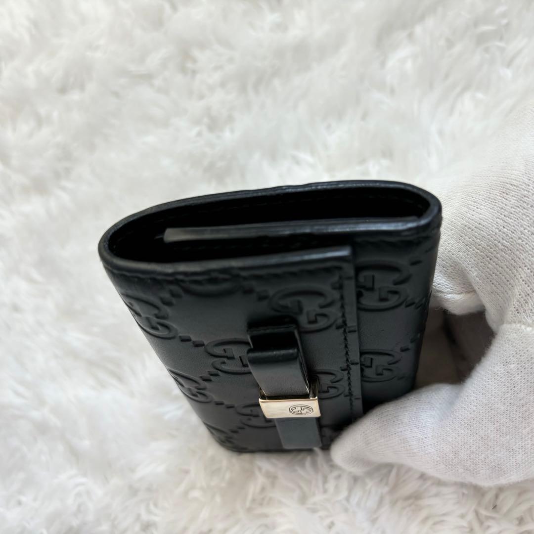 美品✨GUCCI グッチ　グッチシマ 6連キーケース　ブラック