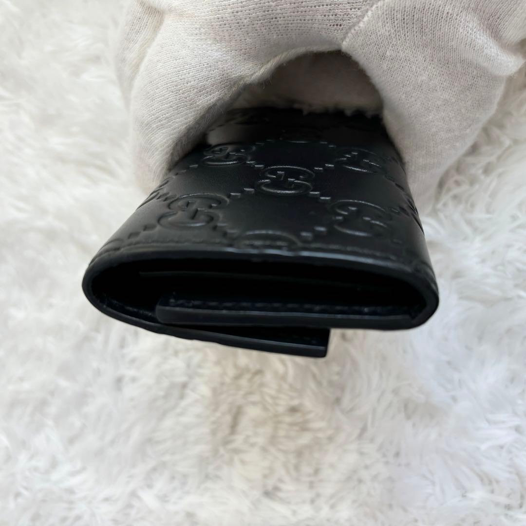 美品✨GUCCI グッチ　グッチシマ 6連キーケース　ブラック