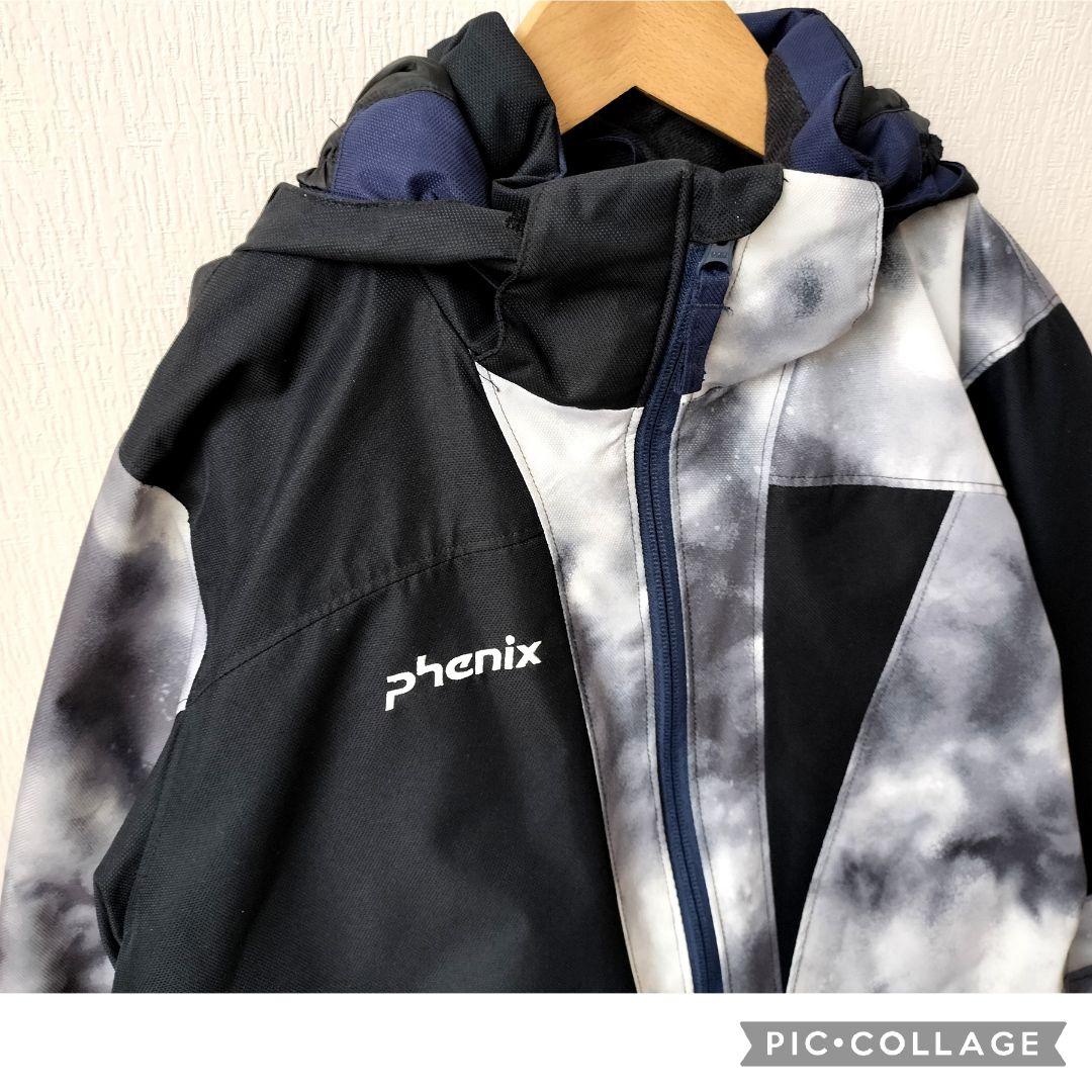 極美品 PHENIX フェニックス　スキーウェア上下160 カモフラ白黒ジュニア