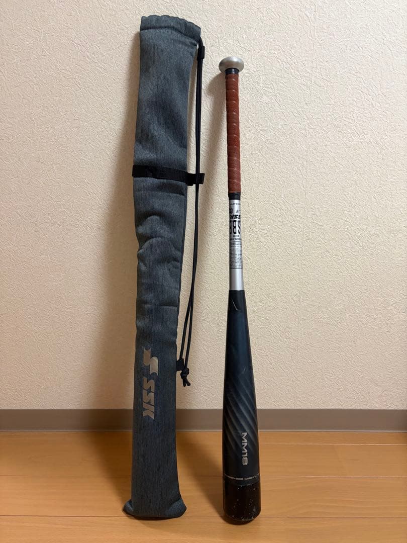 エスエスケイSSK軟式野球MM18ミドルライト 83cm660gバットケース付き