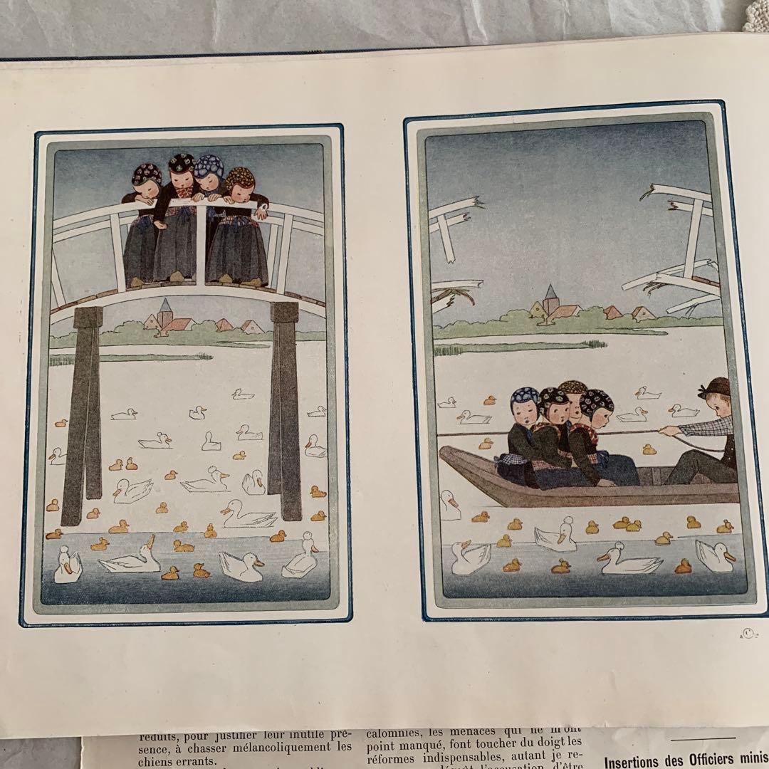 稀少1912年ルメール美しいアンティーク絵本　洋書　古書ジャンクジャーナル楽譜