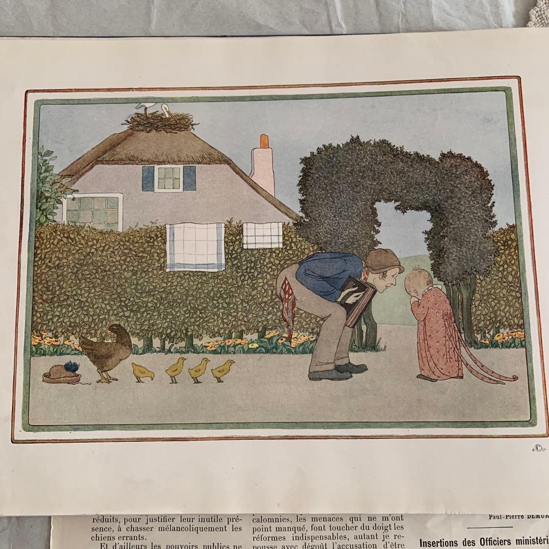 稀少1912年ルメール美しいアンティーク絵本　洋書　古書ジャンクジャーナル楽譜