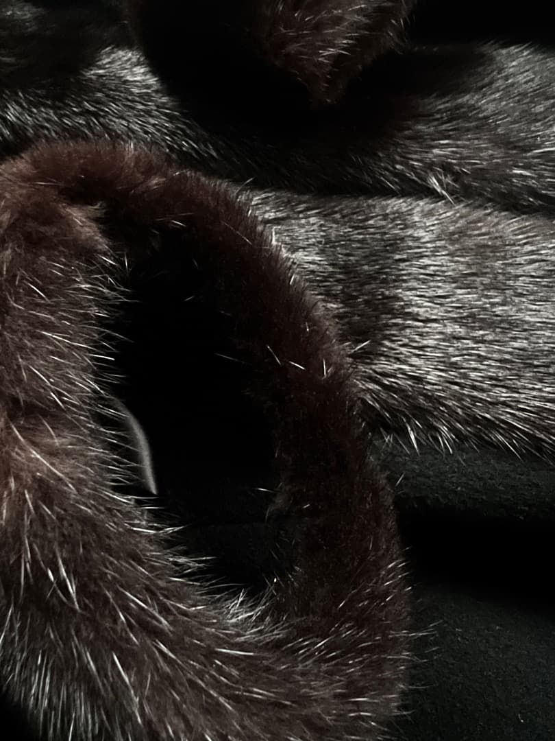 希少 Yves saint Laurent ミンクファー カシミヤロングコート