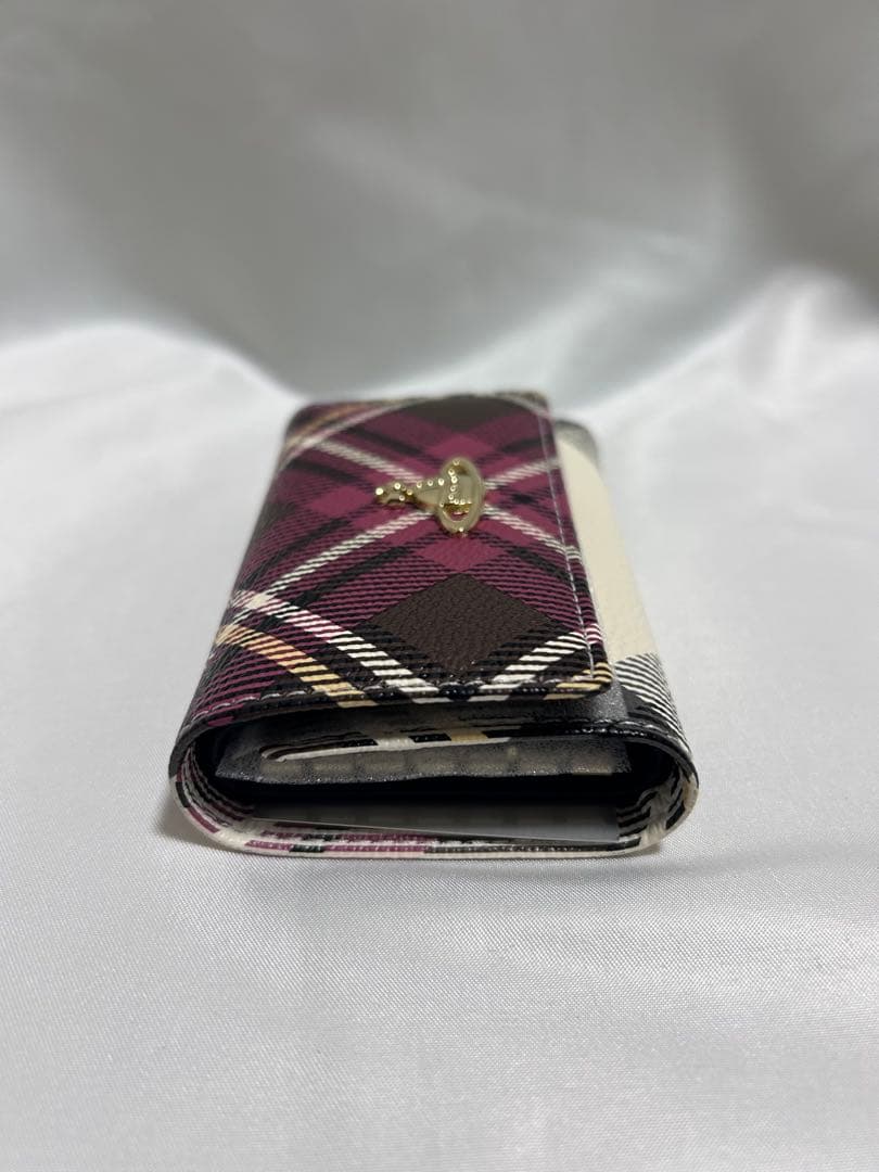 Vivienne Westwoodチェック柄キーケース 紫