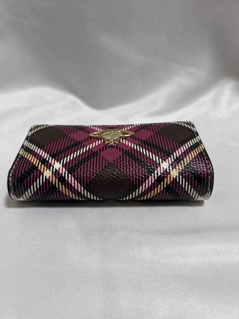 Vivienne Westwoodチェック柄キーケース 紫