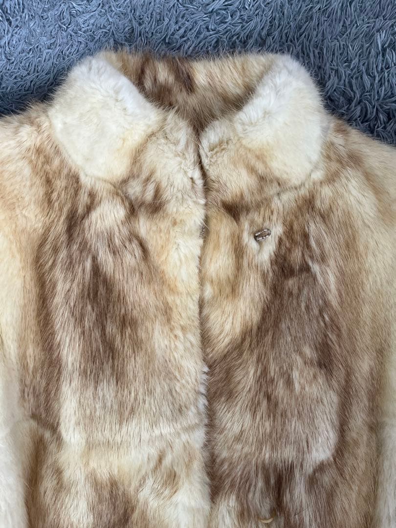 バブリー　本毛皮　ゴールドファーコート　Y2K 極上柔らか