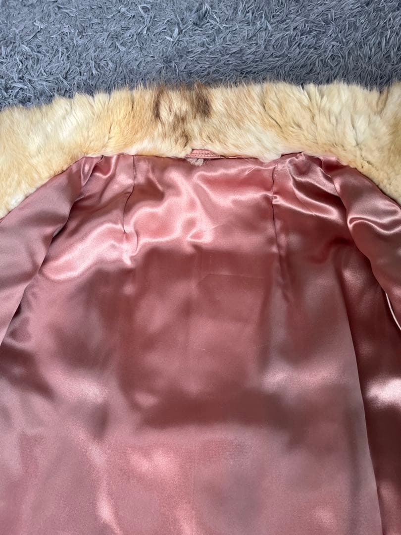 バブリー　本毛皮　ゴールドファーコート　Y2K 極上柔らか