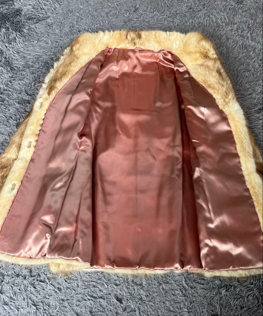 バブリー　本毛皮　ゴールドファーコート　Y2K 極上柔らか