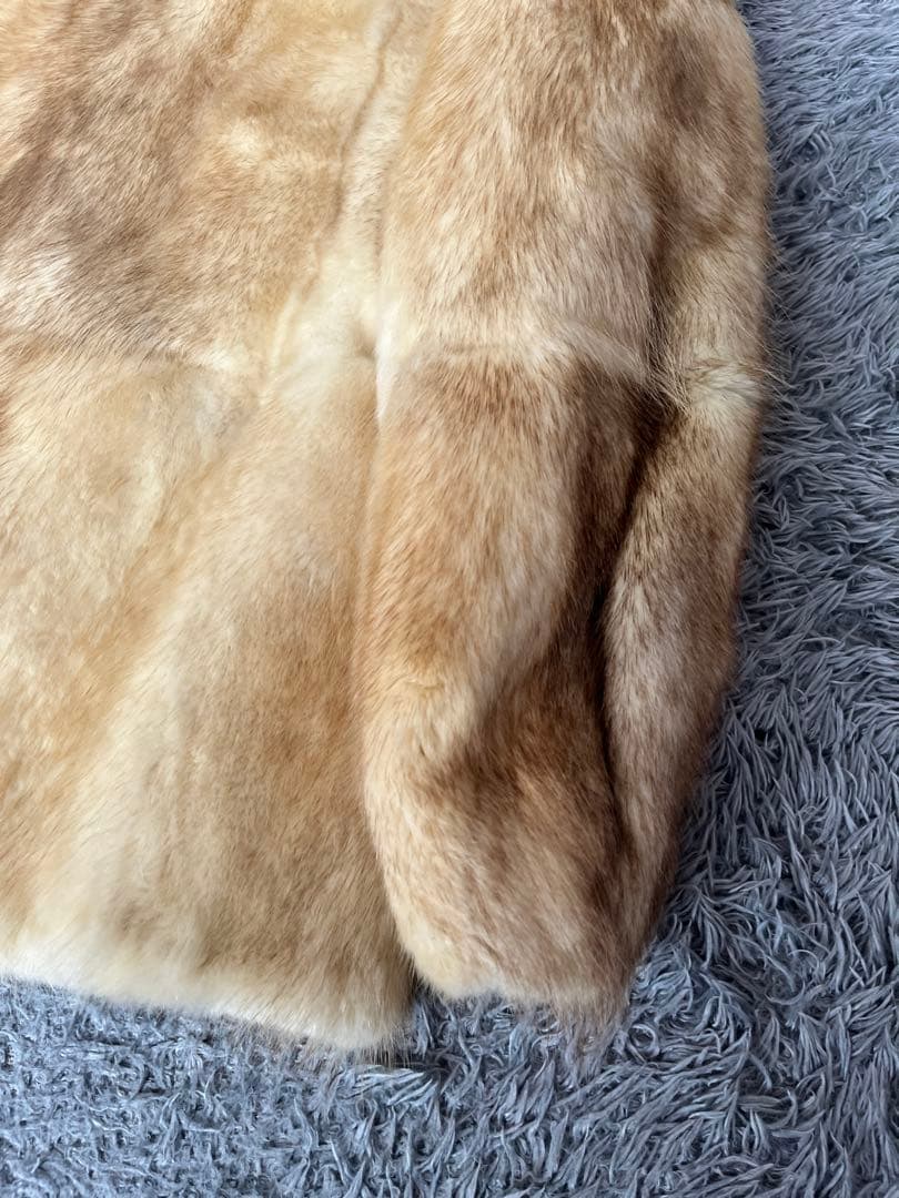 バブリー　本毛皮　ゴールドファーコート　Y2K 極上柔らか