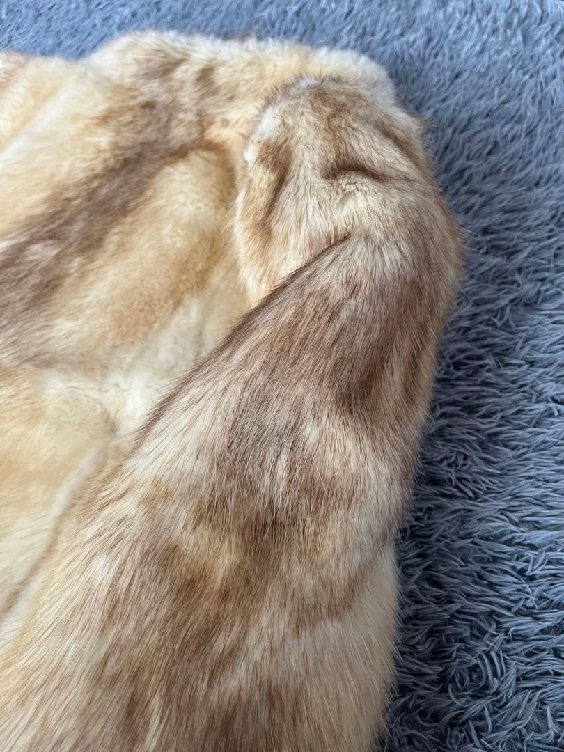 バブリー　本毛皮　ゴールドファーコート　Y2K 極上柔らか