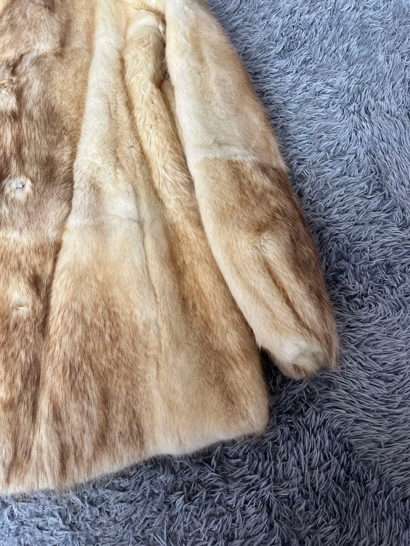 バブリー　本毛皮　ゴールドファーコート　Y2K 極上柔らか
