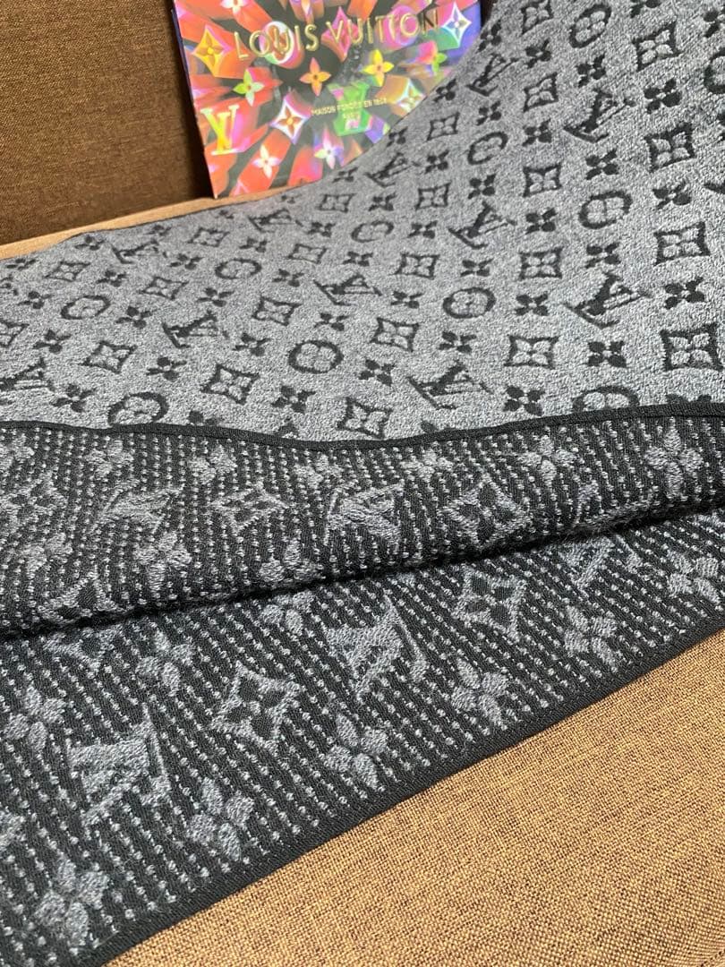 ルイヴィトン　モノグラム　マフラー　クラシック アントラシット エシャルプ