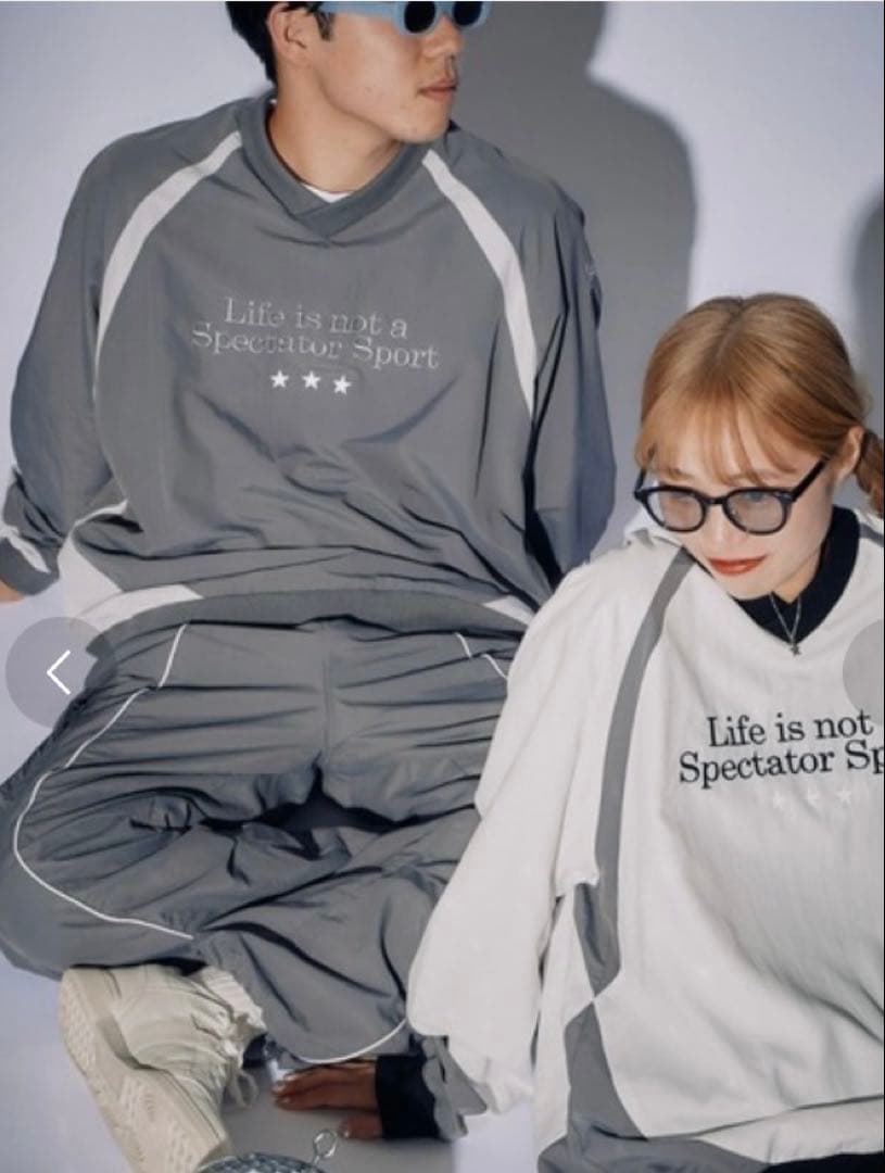 m-zk.1s　Vネックプルオーバー、カーゴパンツセット