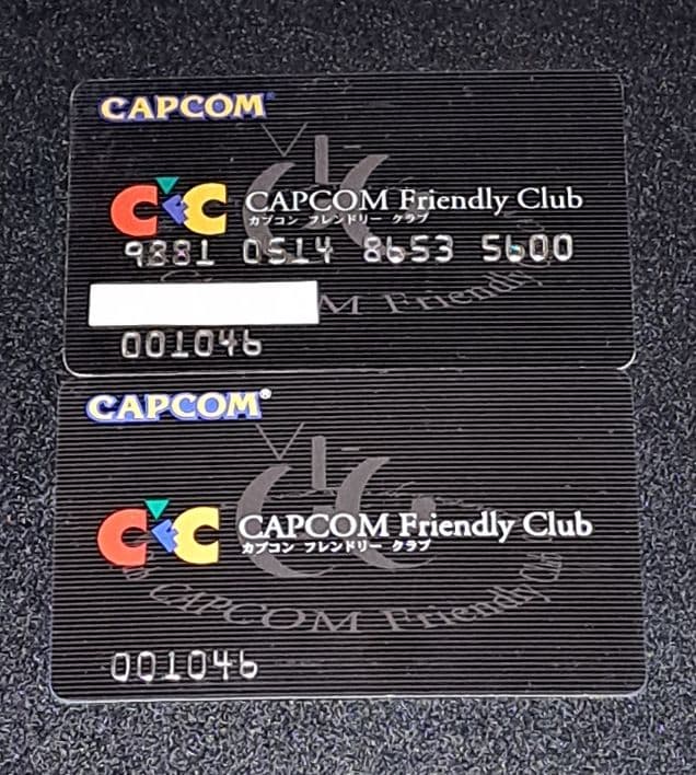 カプコンフレンドリークラブ 会員証2枚(種)セット　非売品　メンバーズカード