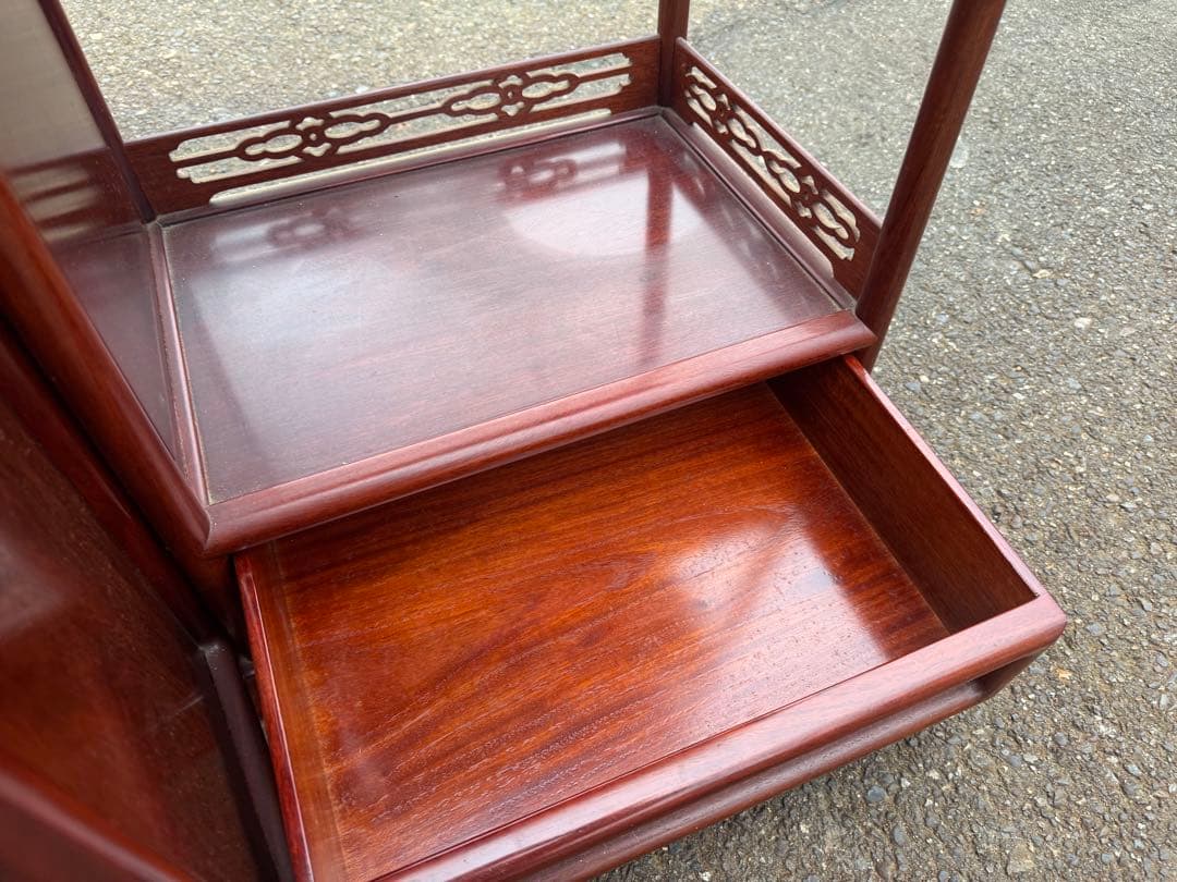 M*A様 作　杉本作　唐木　飾り棚/花梨/無垢材/ヴィンテージ/和モダン　茶箪笥